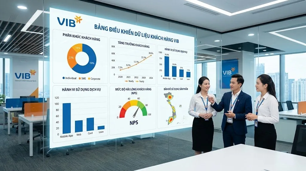Bảng điều khiển phân tích dữ liệu khách hàng kiểu ngân hàng