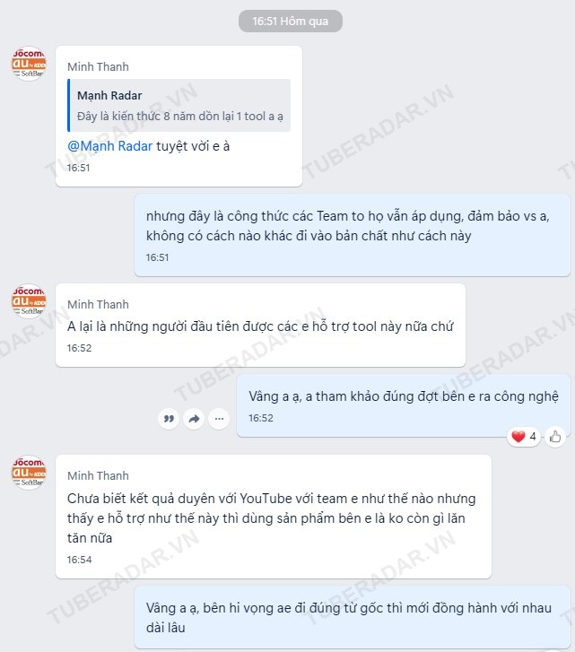 Tin nhắn khách hàng về công thức 8 năm