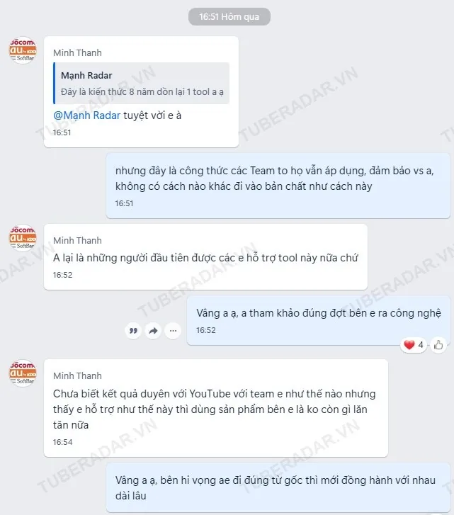 Tin nhắn khách hàng về công thức 8 năm